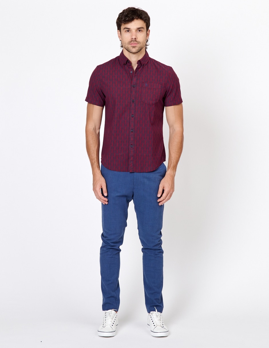 Camisa casual de algodón manga corta para hombre Camisa casual de algodón manga corta para hombre