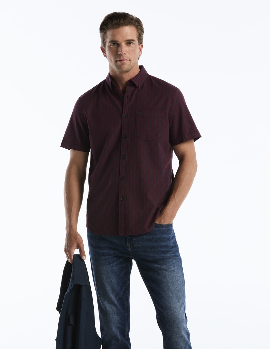 Camisa casual de algodón manga corta para hombre 2