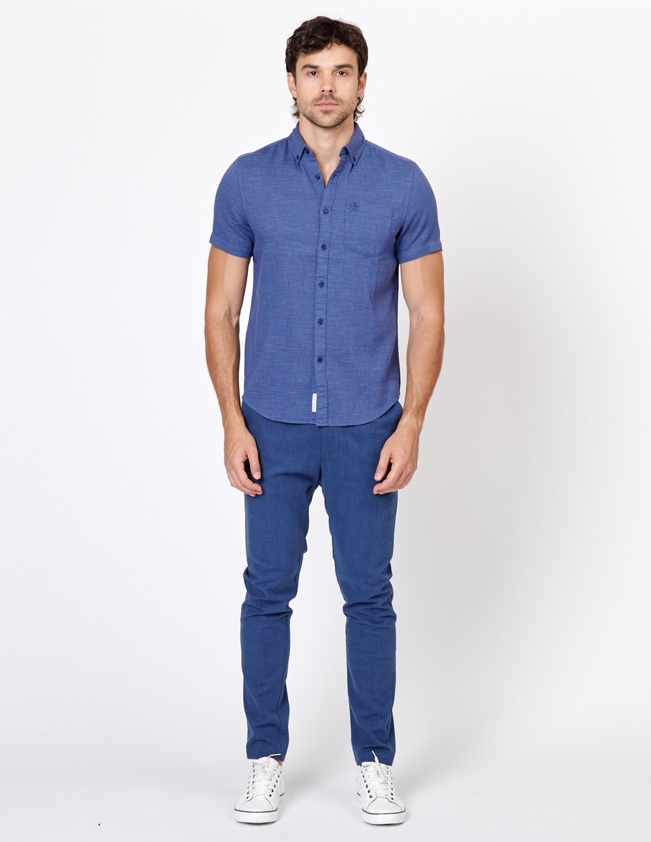 Camisa casual de algodón manga corta para hombre Camisa casual de algodón manga corta para hombre