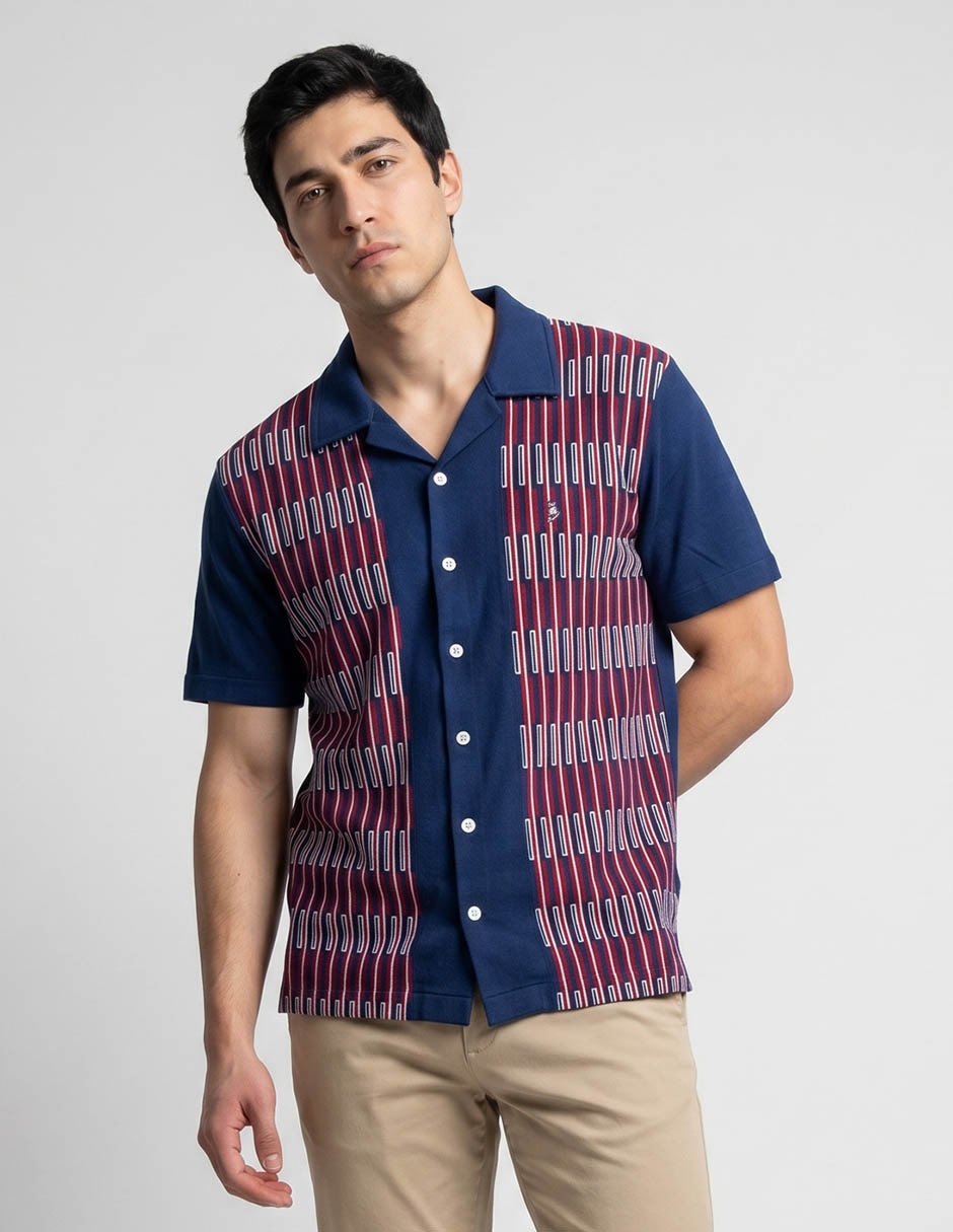 Camisa casual manga corta para hombre
