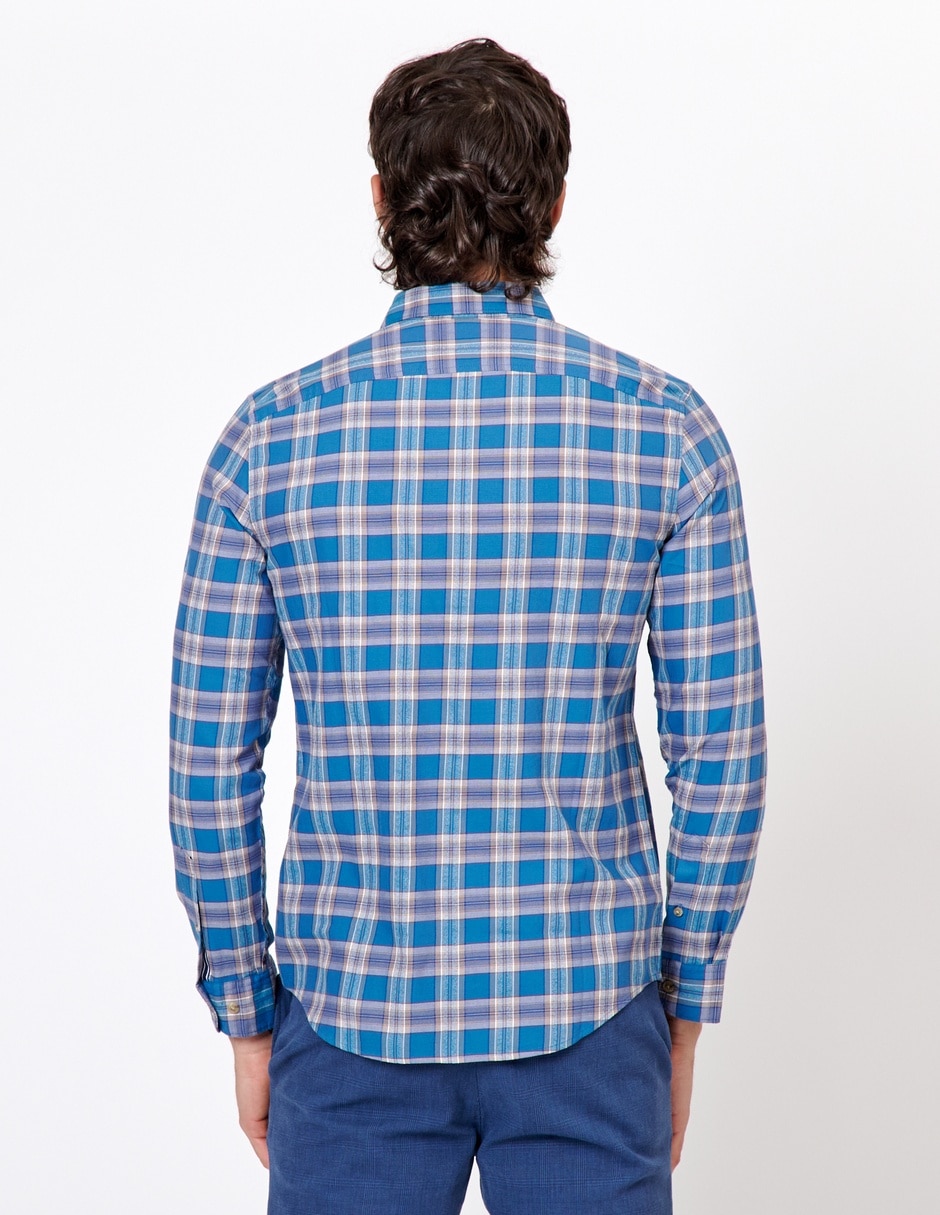 Camisa casual de algodón manga larga para hombre 3