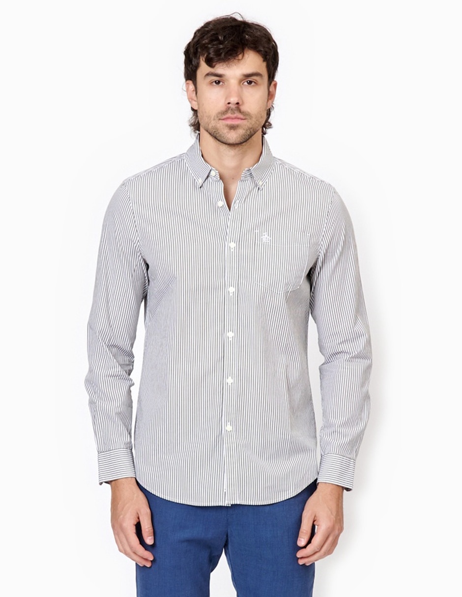 Camisa casual de algodón manga larga para hombre Camisa casual de algodón manga larga para hombre