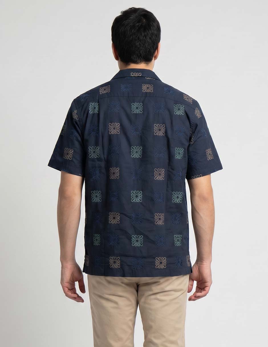 Sobrecamisa Casual Original Penguin De Algod—n Y PoliŽster Manga Corta Para Hombre