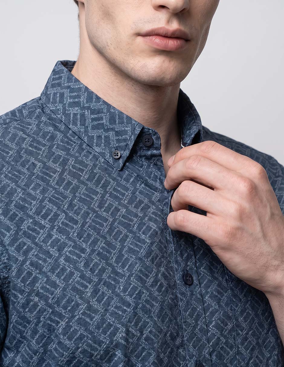 Camisa casual manga corta para hombre 3