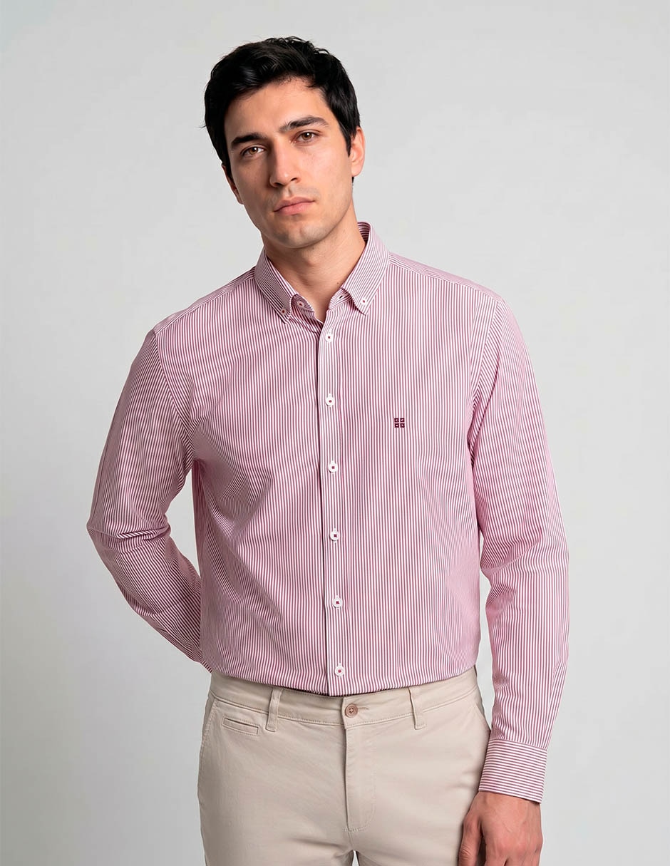 Camisa casual de algodón manga larga para hombre Camisa casual de algodón manga larga para hombre