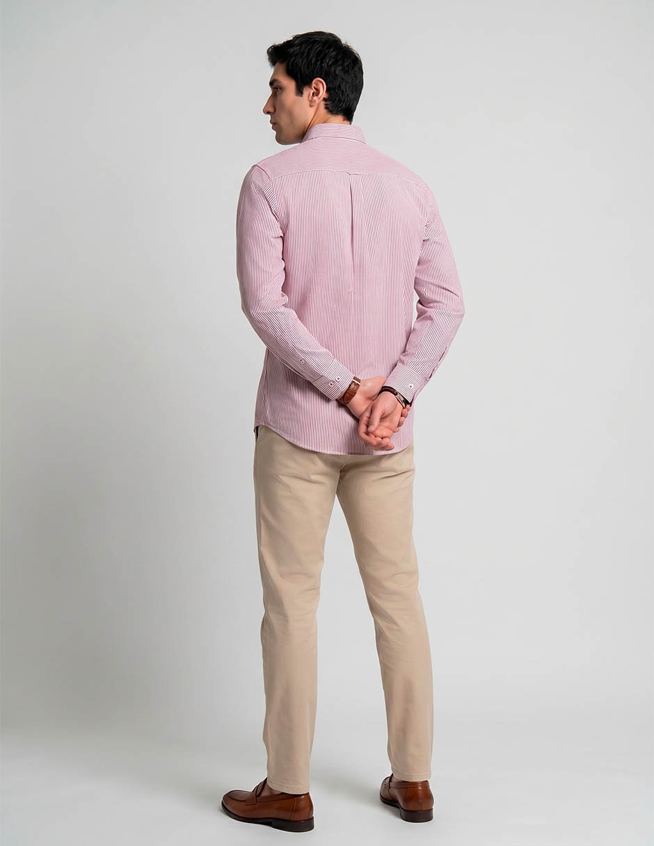 Camisa casual de algodón manga larga para hombre 2