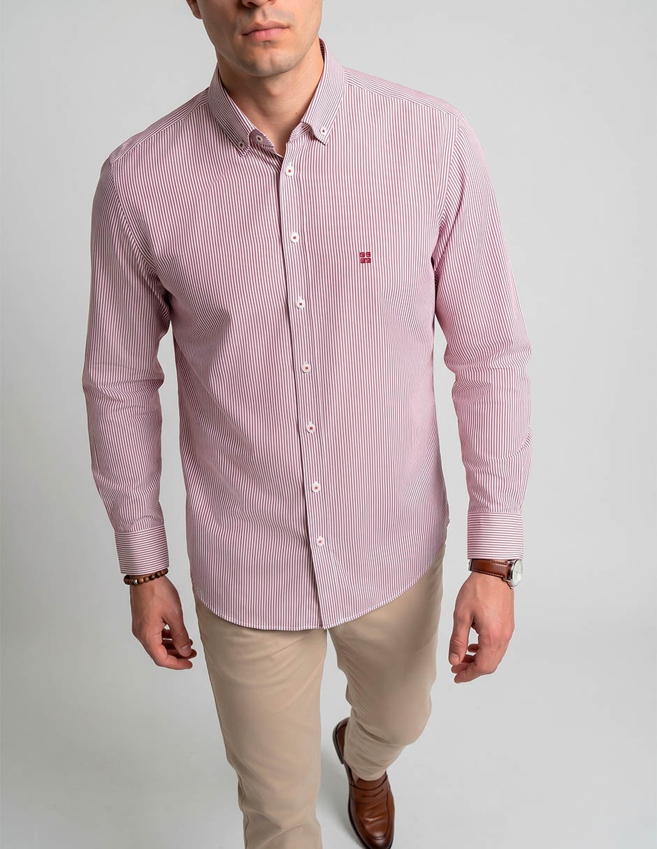 Camisa casual de algodón manga larga para hombre 3