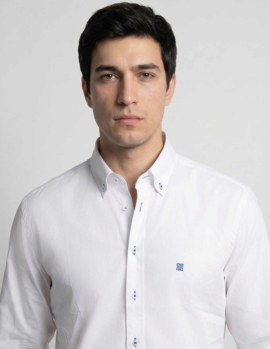 Camisa casual givenchy de algodón manga larga para hombre