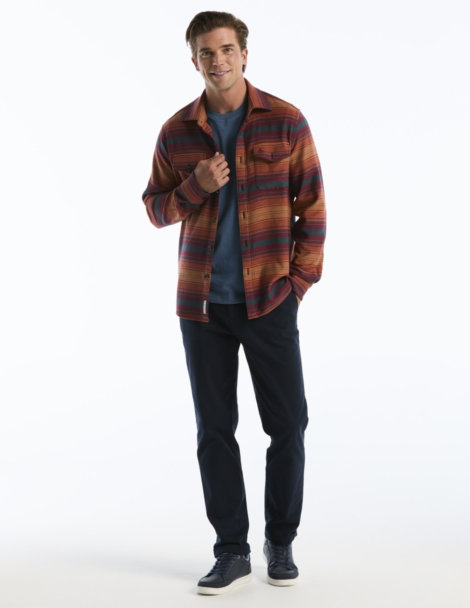 Camisa casual de algodón manga larga para hombre 4