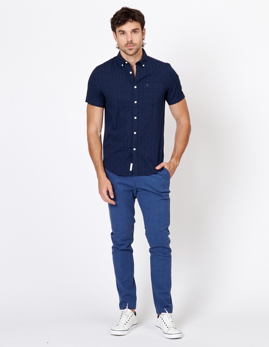 Camisa casual de algodón manga corta para hombre Camisa casual de algodón manga corta para hombre