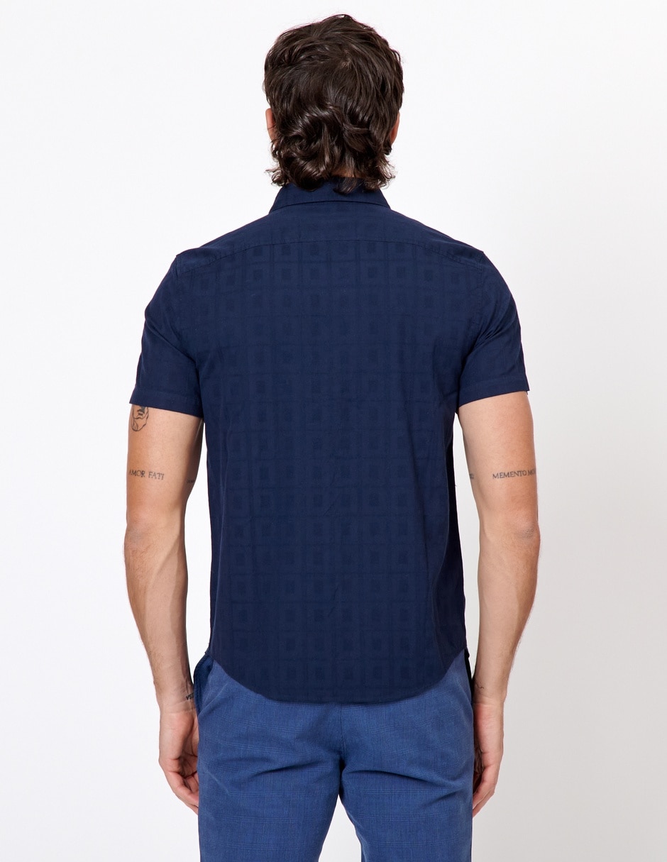Camisa casual de algodón manga corta para hombre 4