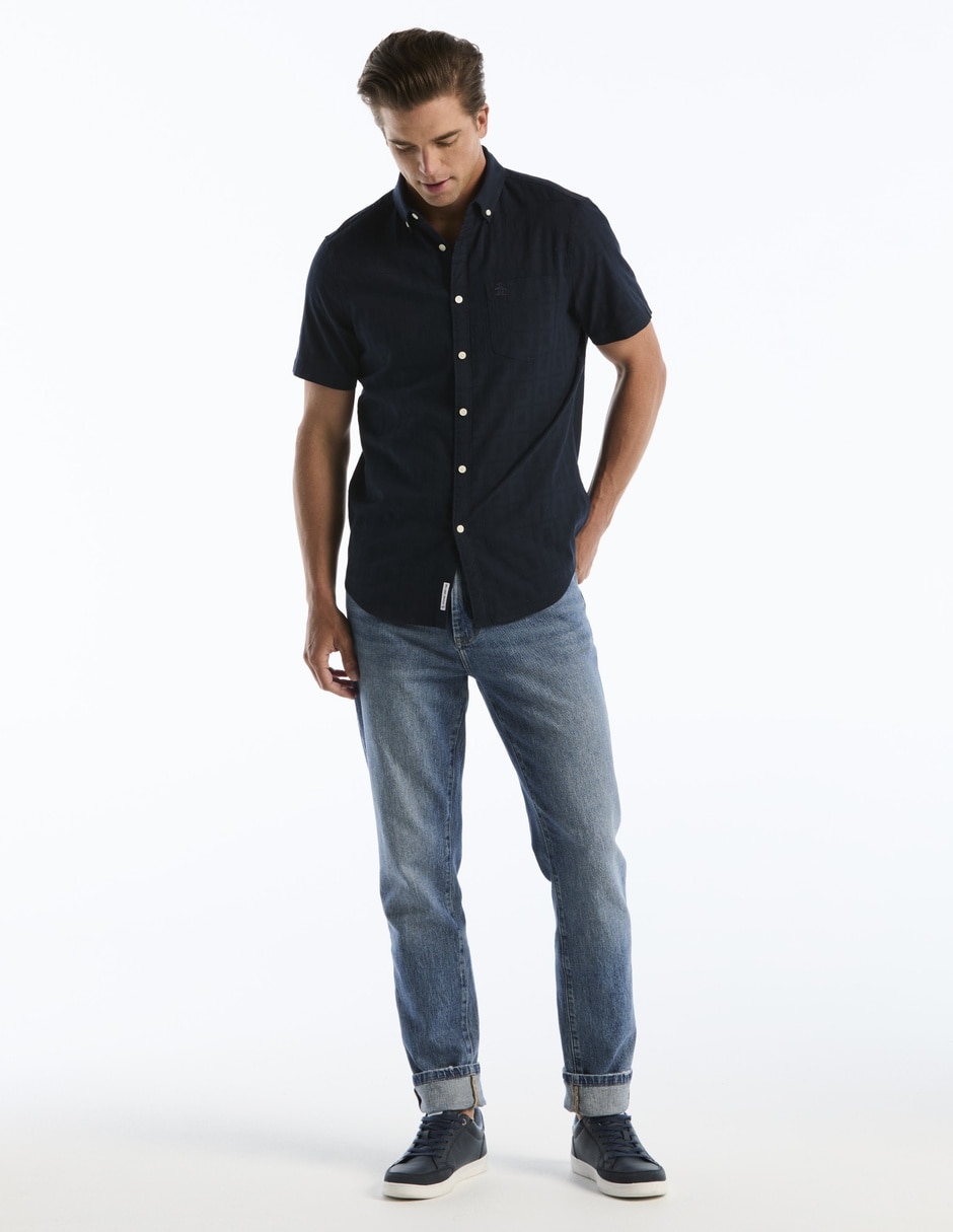 Camisa casual de algodón manga corta para hombre 3