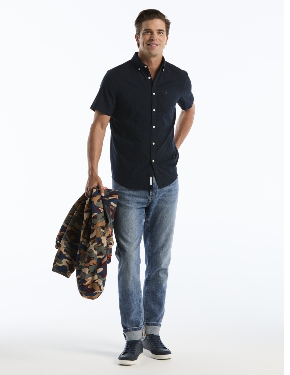 Camisa casual de algodón manga corta para hombre 2