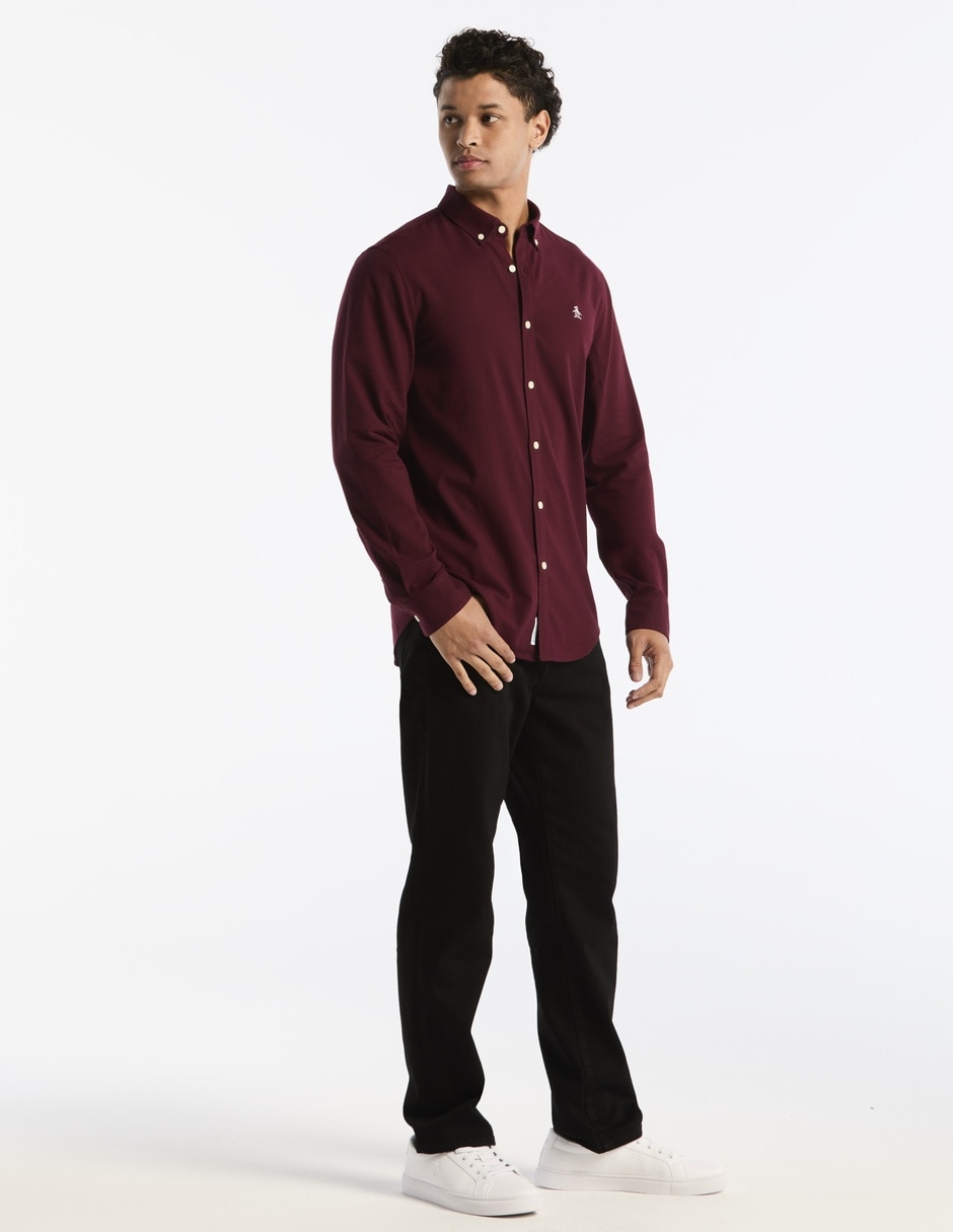 Camisa casual de algodón manga larga para hombre 4
