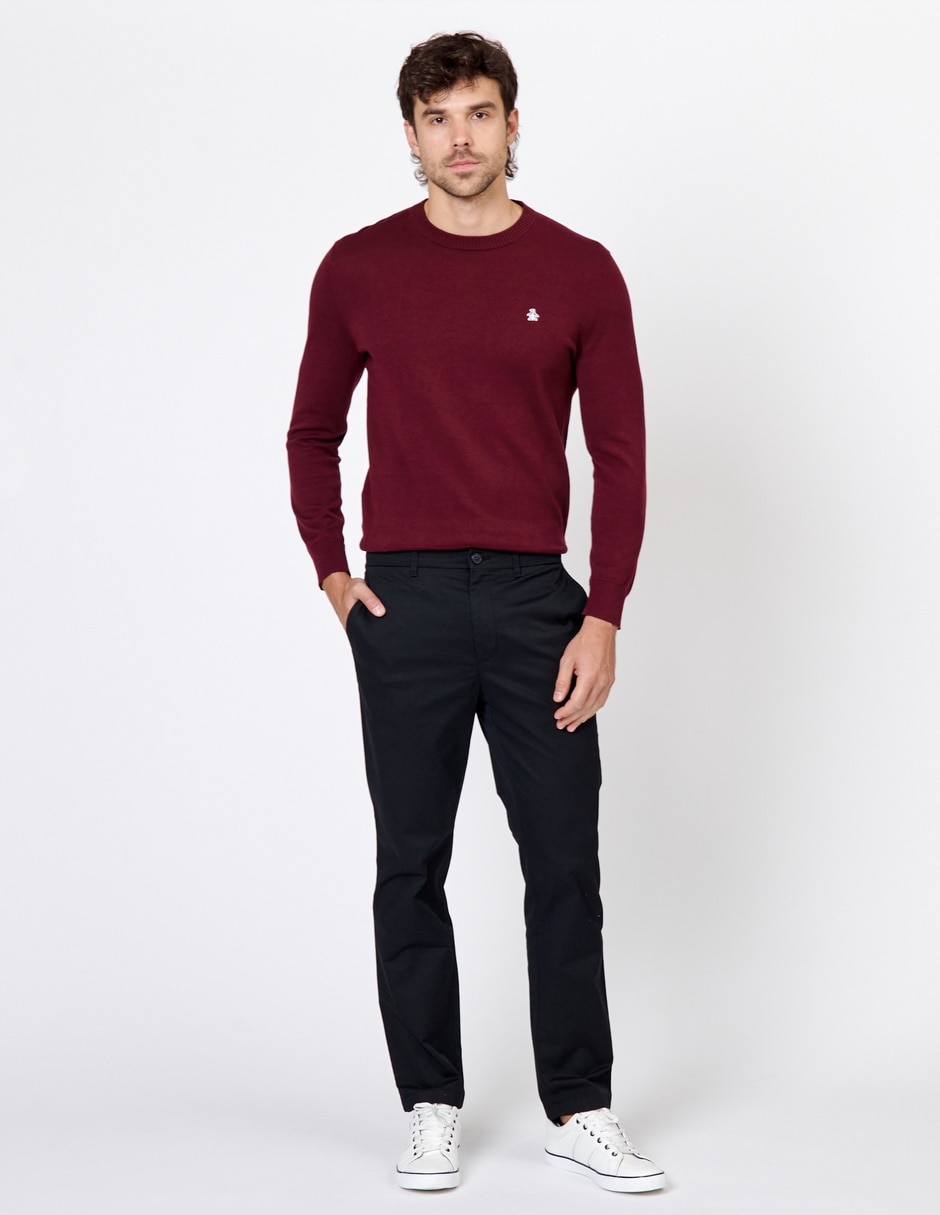Pantalón casual chino regular de algodón para hombre Pantalón casual chino regular de algodón para hombre