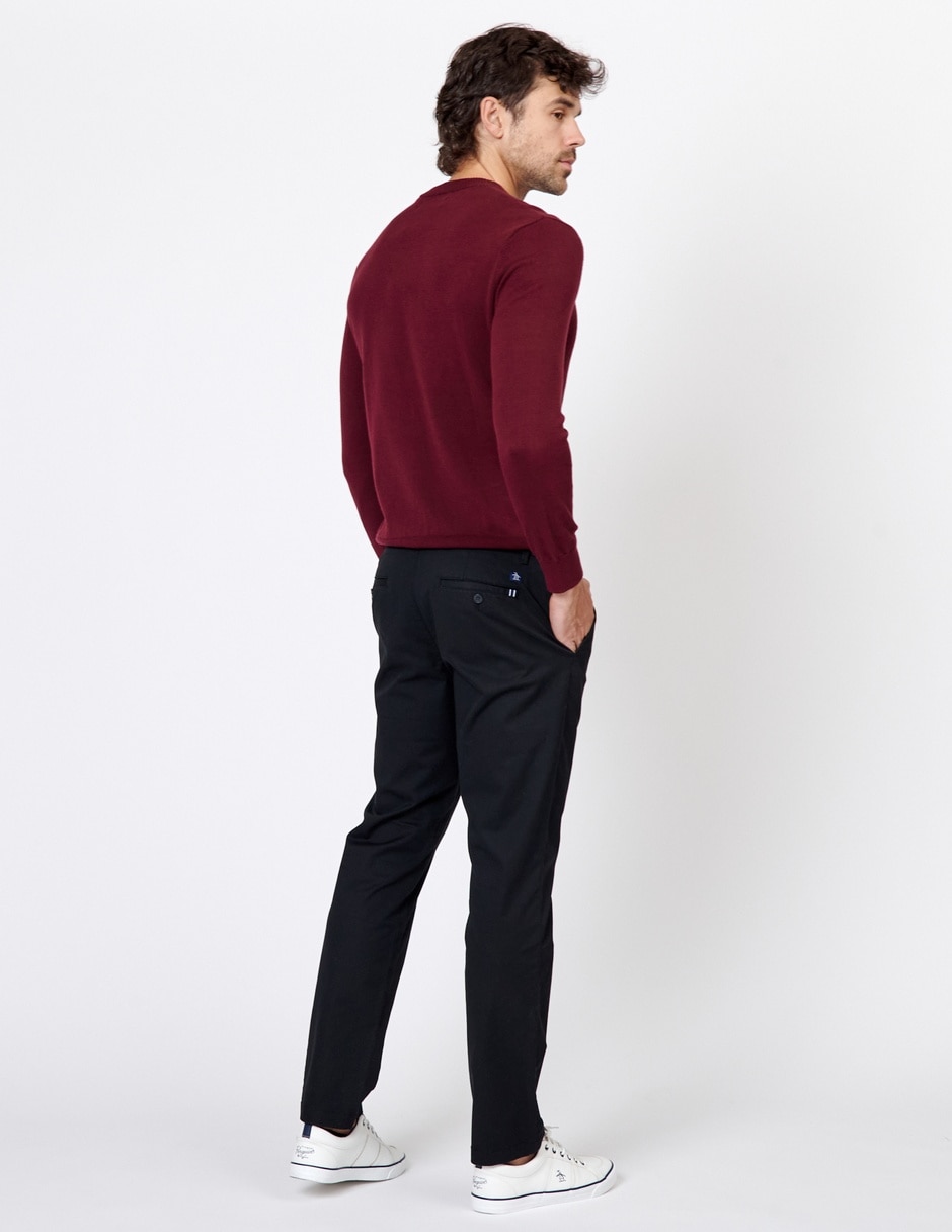 Pantalón casual chino regular de algodón para hombre 3