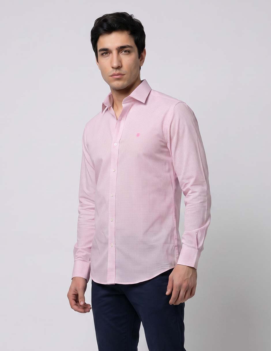 Camisa casual de algodón manga larga para hombre Camisa casual de algodón manga larga para hombre