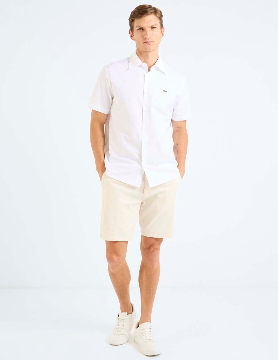 Camisa casual Lacoste de algodón manga corta para hombre