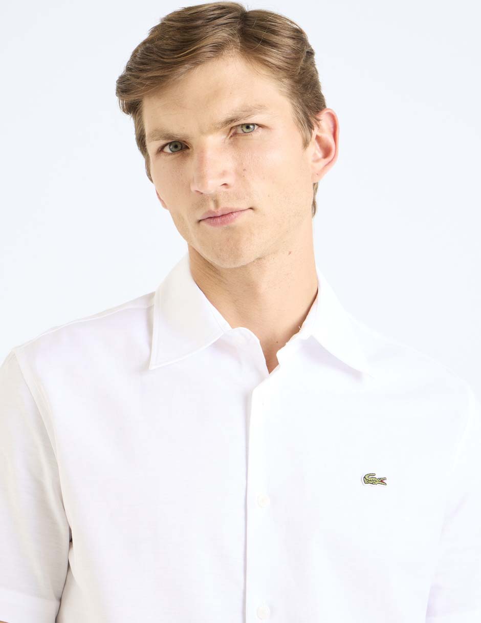 Camisa casual Lacoste de algodón manga corta para hombre