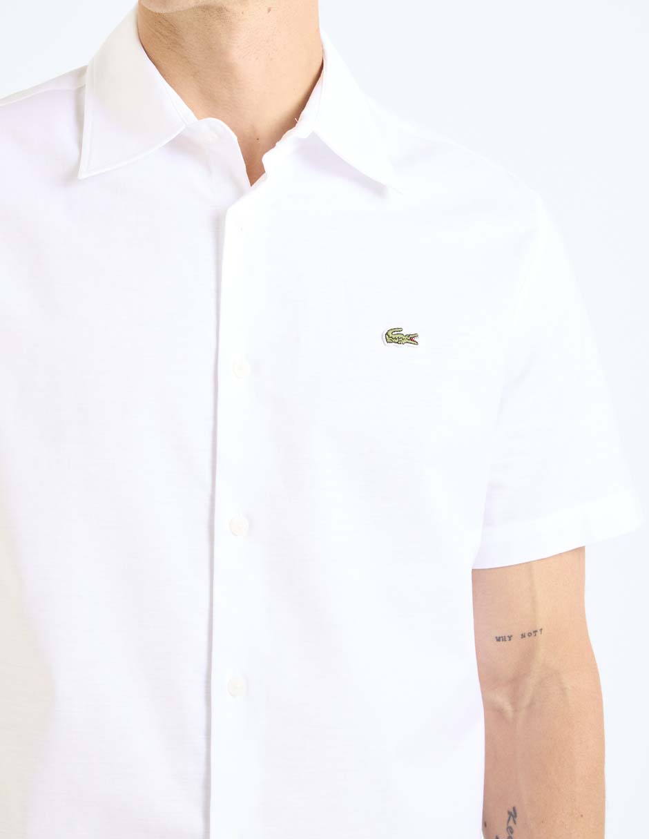 Camisa casual Lacoste de algodón manga corta para hombre