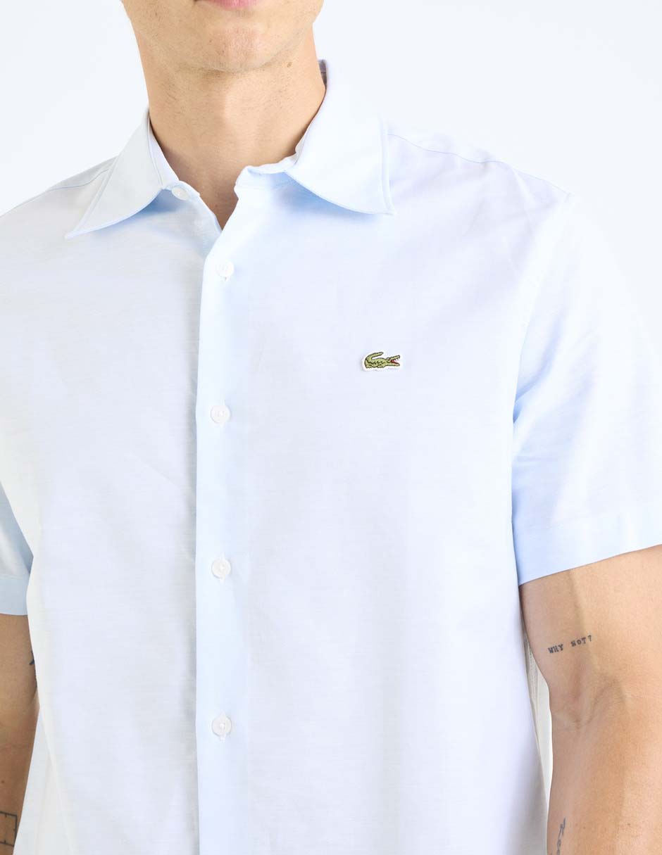 Camisa casual Lacoste de algodón manga corta para hombre