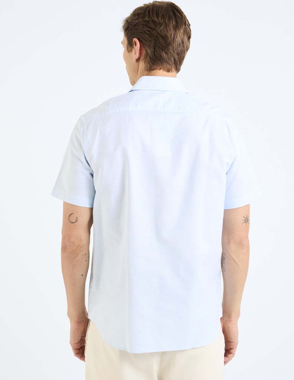 Camisa casual Lacoste de algodón manga corta para hombre