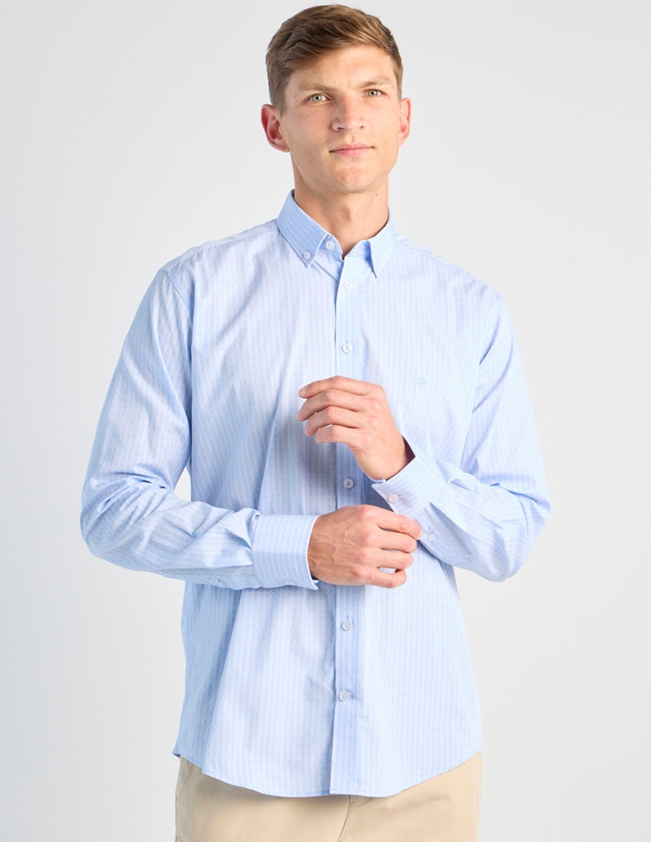 Camisa casual de algodón manga larga para hombre Camisa casual de algodón manga larga para hombre
