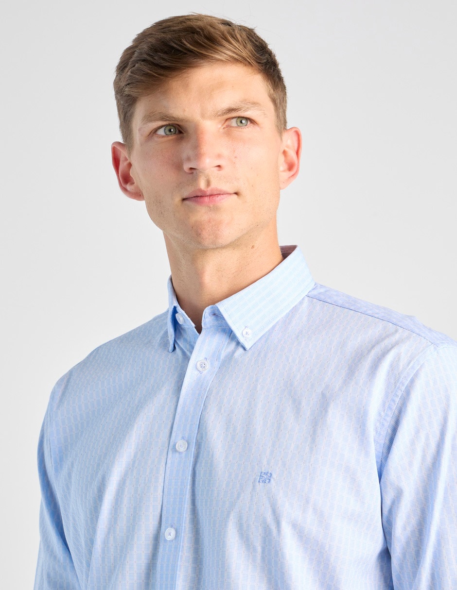 Camisa casual de algodón manga larga para hombre 4