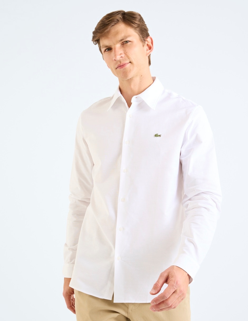 Camisa casual de algodón manga larga para hombre