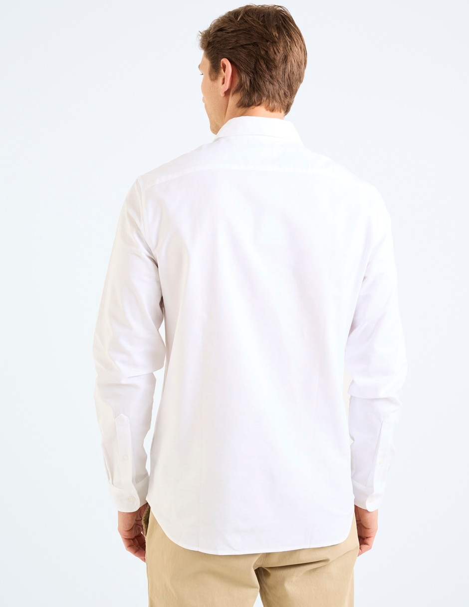 Camisa casual Lacoste de algodón manga larga para hombre