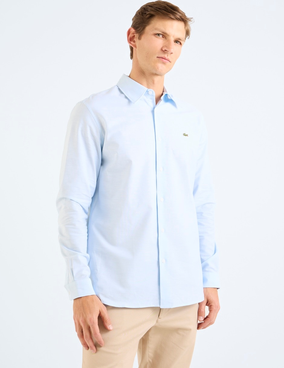 Camisa casual de algodón manga larga para hombre Camisa casual de algodón manga larga para hombre