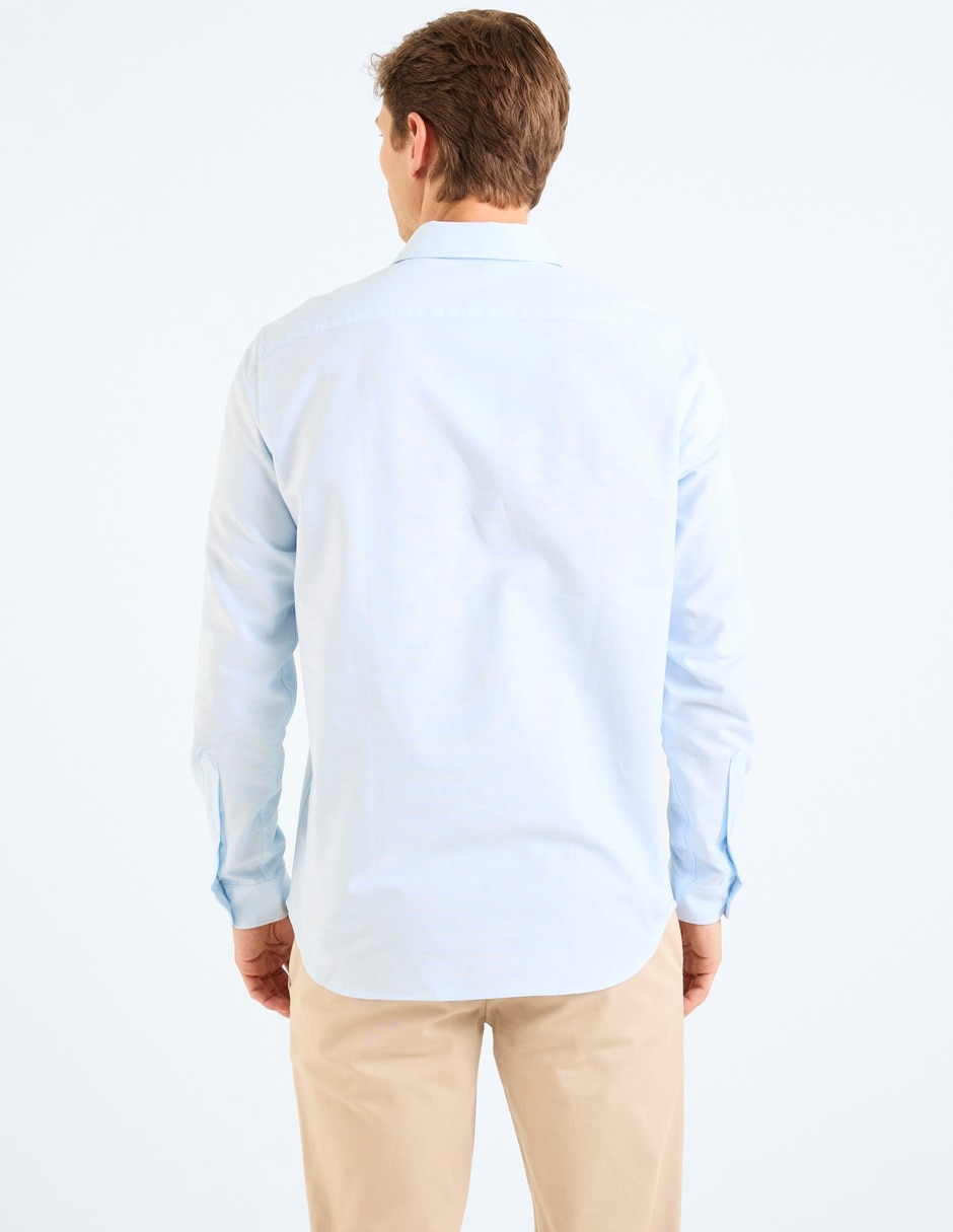Camisa casual Lacoste de algodón manga larga para hombre