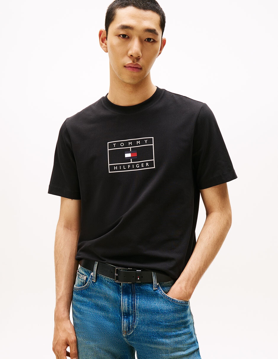 Playera hilfiger cuello redondo para hombre Playera hilfiger cuello redondo para hombre