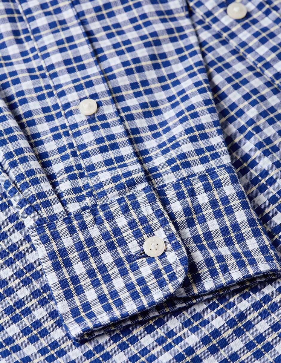 Camisa casual hilfiger de algodón manga larga para hombre 4