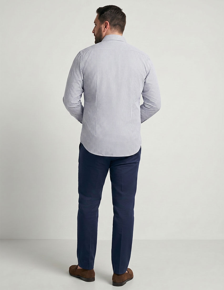 Camisa formal scappimanga larga para hombre