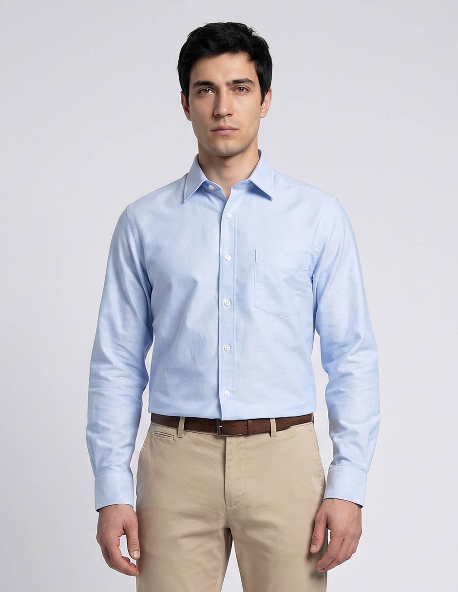 Camisa de vestir de manga larga para hombre