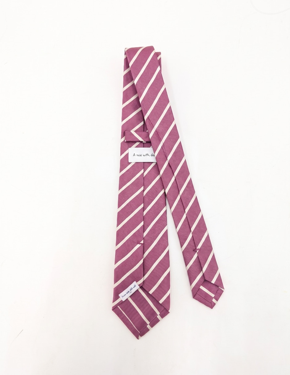 Corbata (6-8.5 cm) de seda estampado a rayas para hombre 2