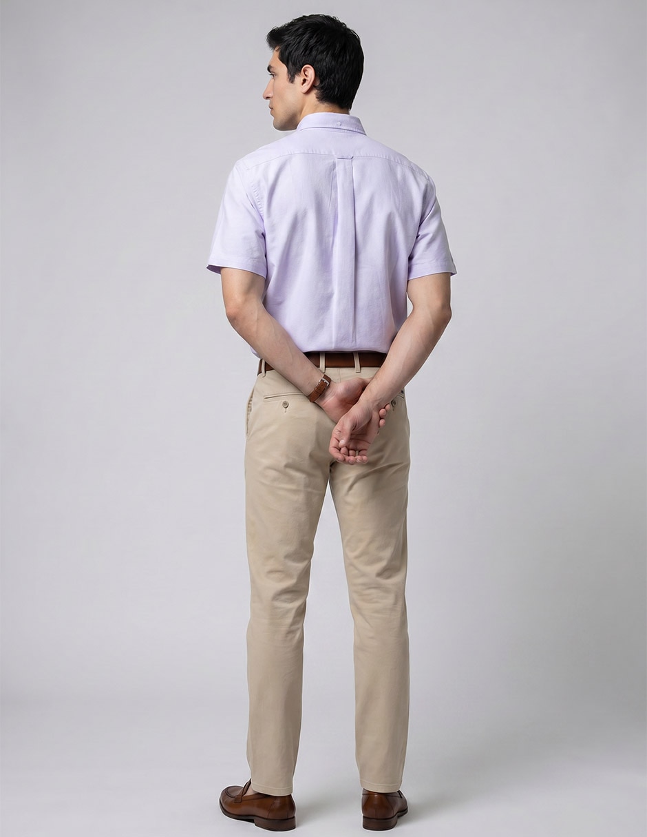 Camisa casual Brooks Brothers de algodón manga corta para hombre