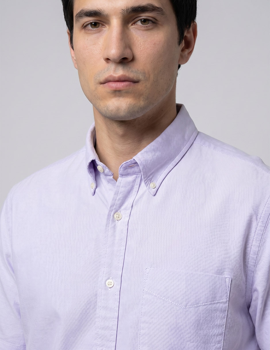 Camisa casual Brooks Brothers de algodón manga corta para hombre