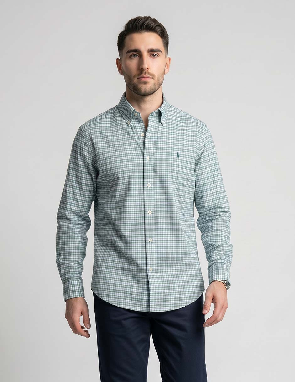 Camisa casual de algodón manga larga para hombre Camisa casual de algodón manga larga para hombre