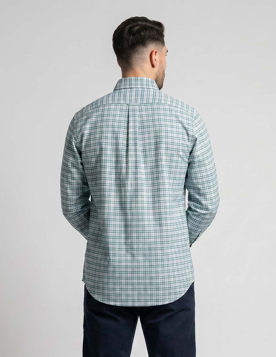 Camisa casual de algodón manga larga para hombre 3