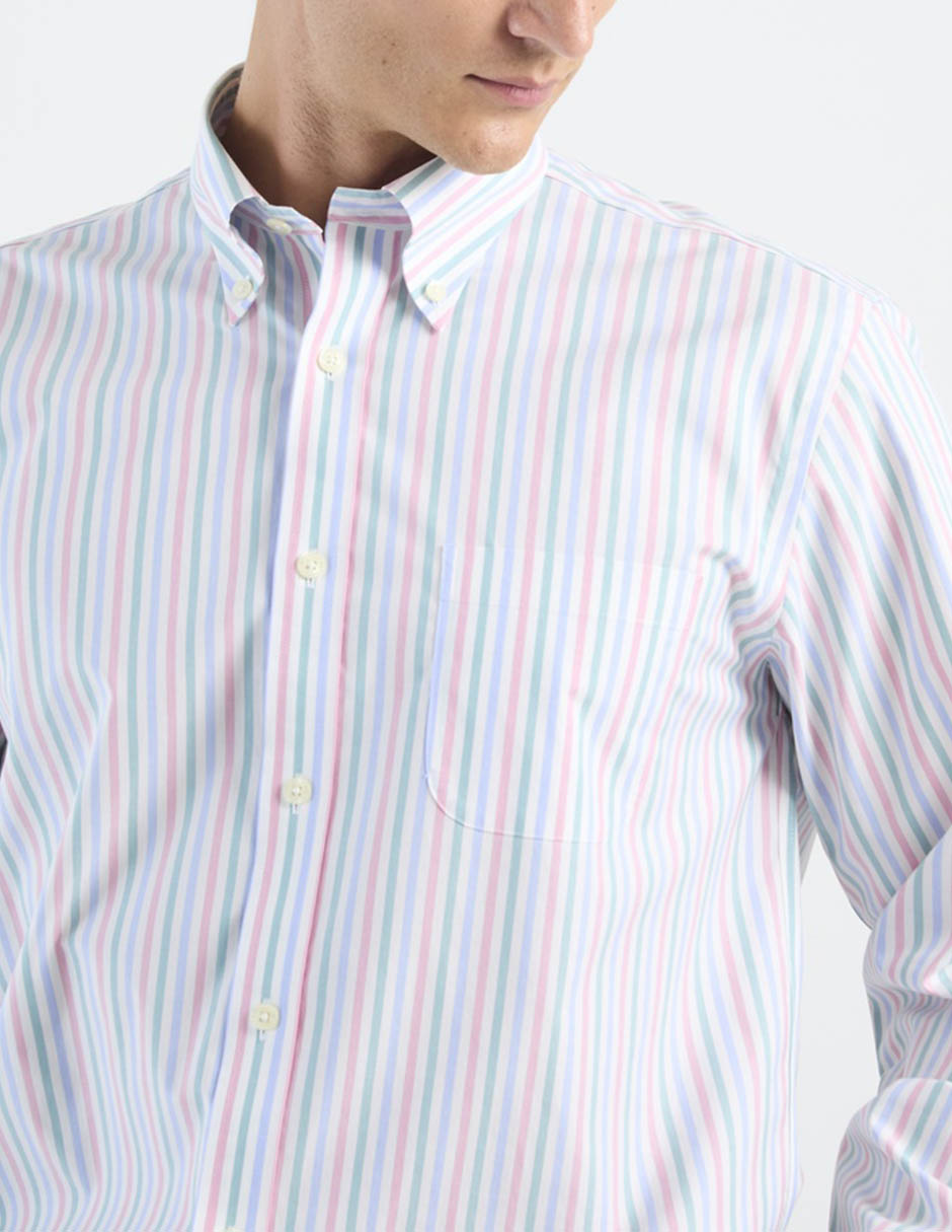Camisa casual de algodón manga larga para hombre 4
