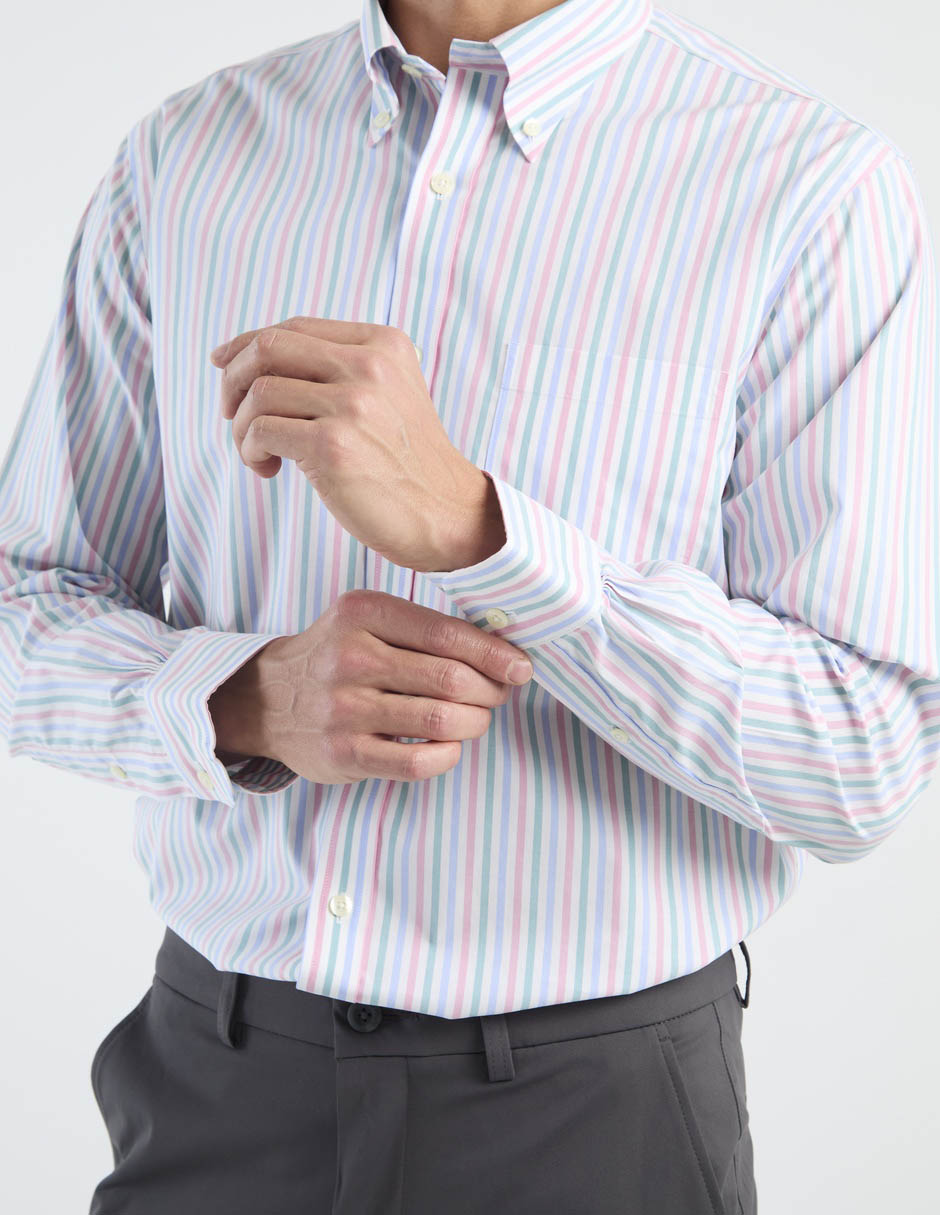 Camisa casual de algodón manga larga para hombre 5