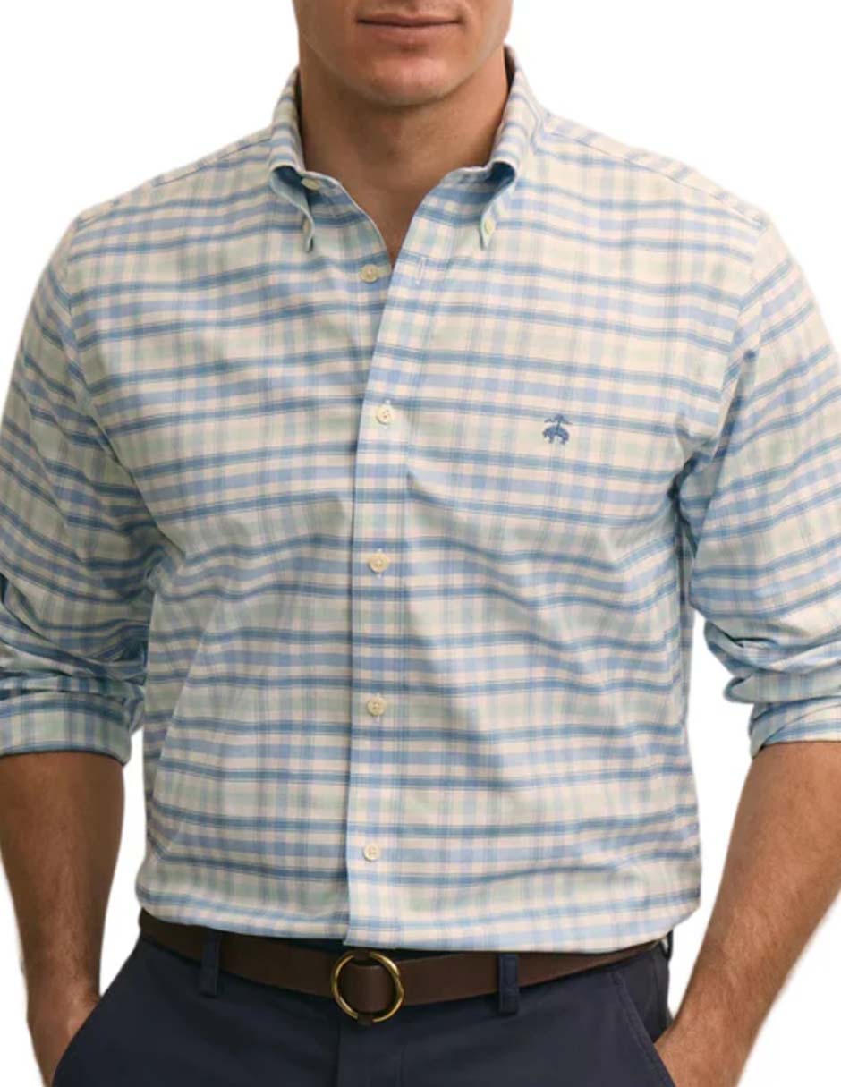 Sobrecamisa Casual Brooks Brothers De Algod—n Manga Larga Para Hombre