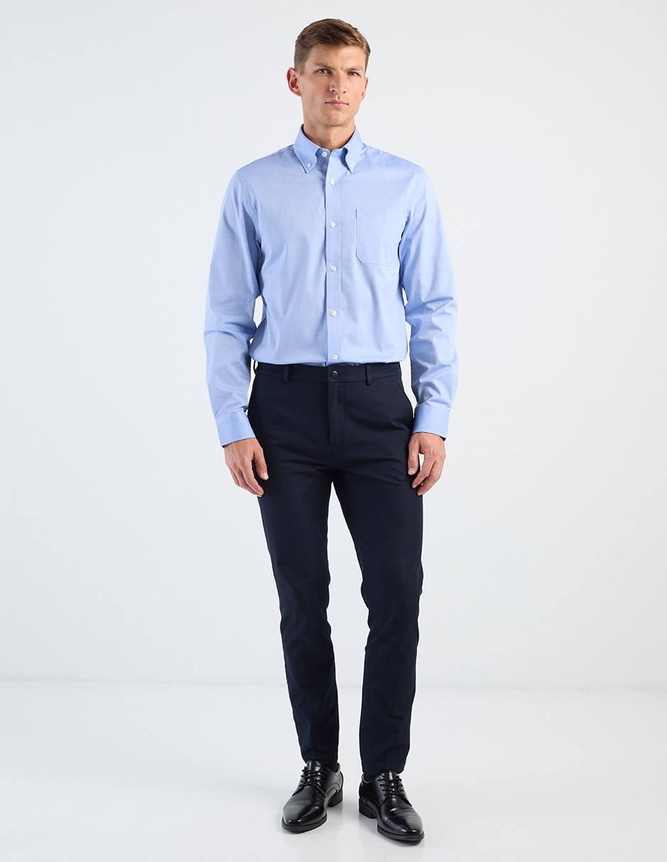 Pantalón regular regular de algodón para hombre 3