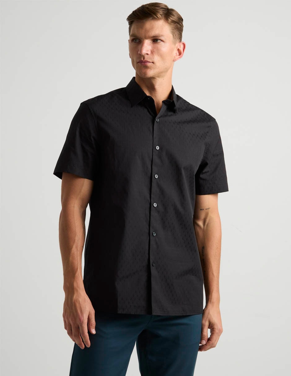 Camisa casual de algodón manga corta para hombre Camisa casual de algodón manga corta para hombre