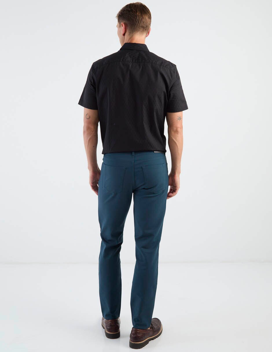 Pantalón casual regular slim de algodón para hombre 5