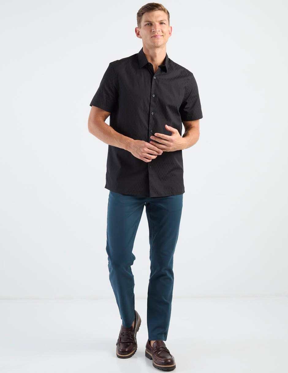 Pantalón casual regular slim de algodón para hombre 4