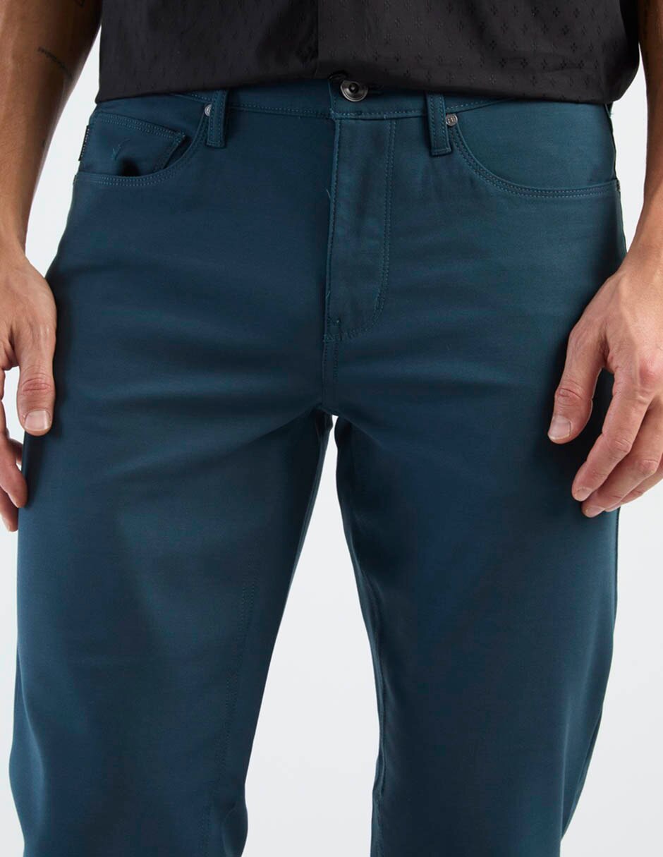 Pantalón casual regular slim de algodón para hombre 3