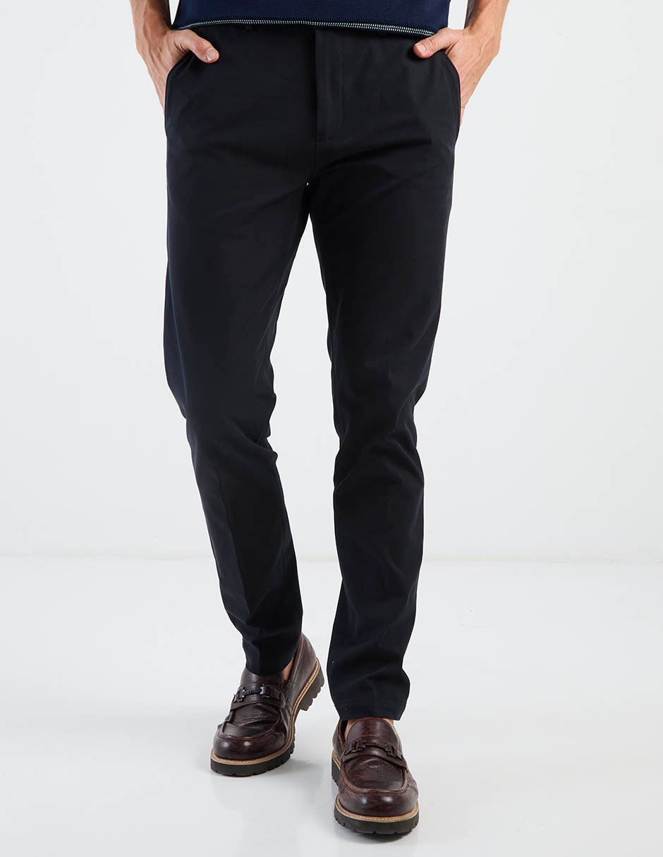Pantalón chino regular de algodón para hombre